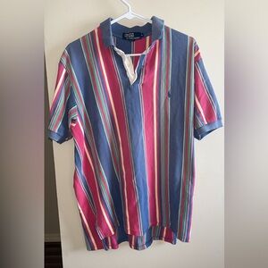 Men’s XL vintage stripped polo Ralph Lauren short sleeve multicolored 90s cotton
